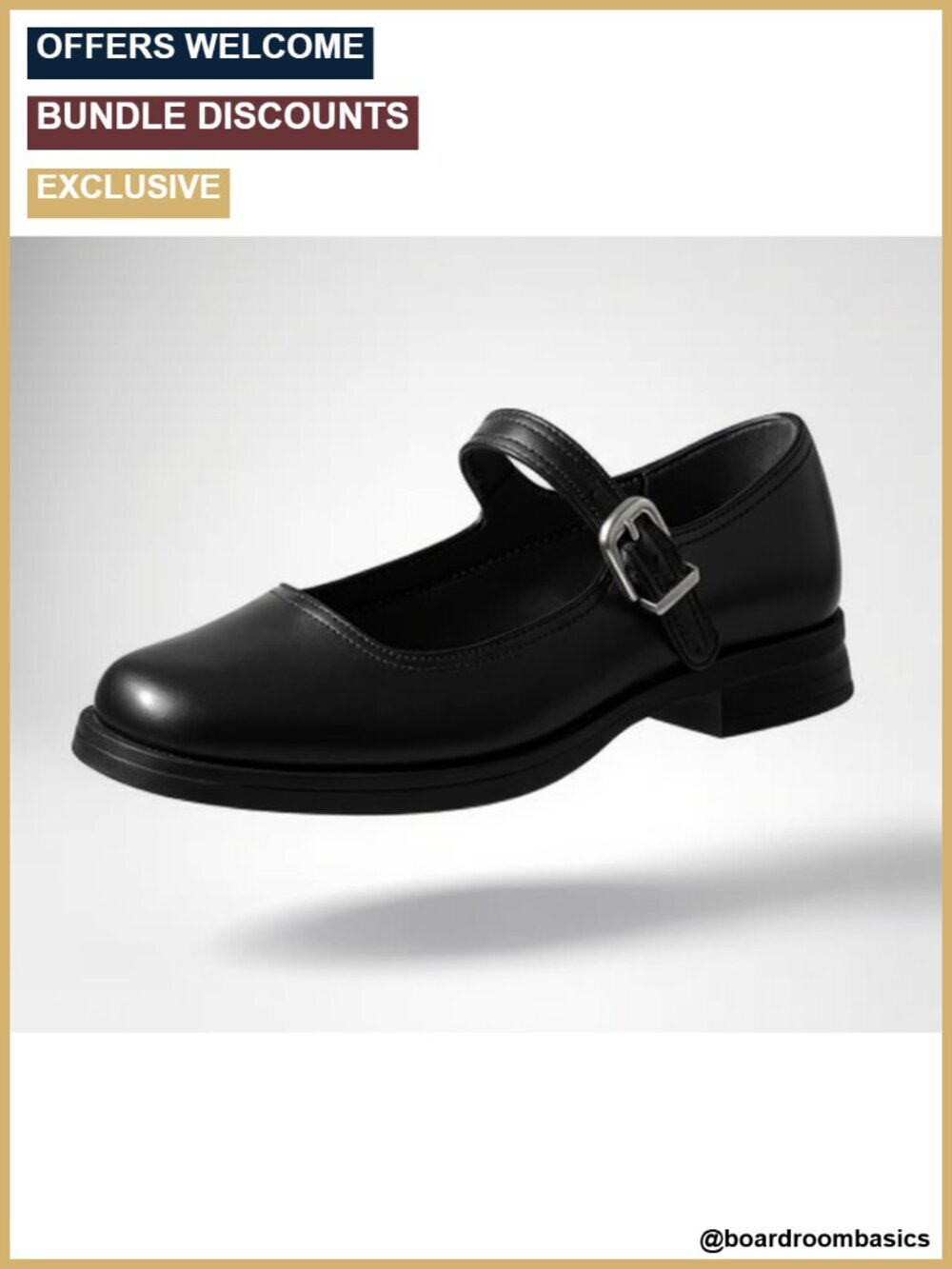 Women's Mary Jane Flats Low Block Heels Square Toe Ankle Strap PU Dress Pumps 1